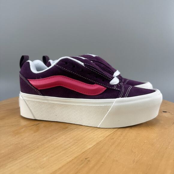 Vans Knu Skool Platform Women’s Size 8 Lollipop Purple Stacked Casual Sneakers - Picture 1 of 9